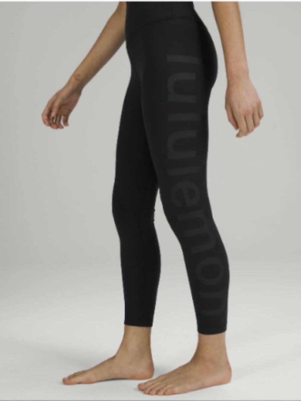 Lululemon Align High-Rise Pant 25" *Graphic Black Size 4 W5EB7S Spell Out
